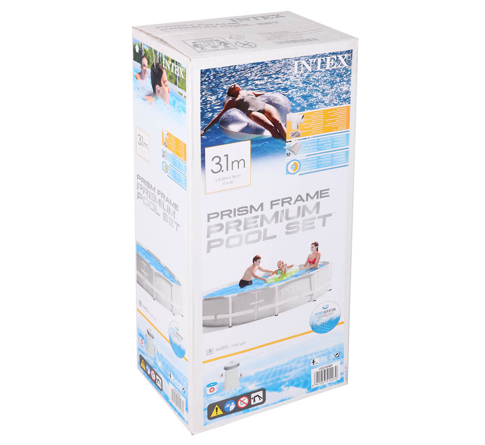 INTEX Бассейн каркасный призматический (фильтр-насос), 3,05м x 76см, 26702NP