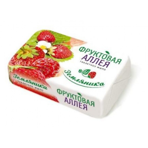 Мыло туалетное Фруктовая аллея 90г Земляника, 10/104
