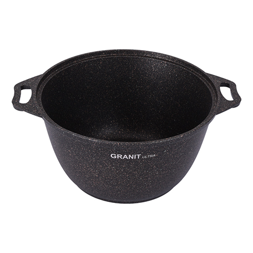 Кастрюля 4,0 л, со стеклянной крышкой, АП кго42а KUKMARA линия Granit ultra, original, 1/3