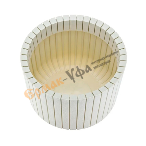 Горшок для цветов Шато d-250мм h-200мм 8л белый ротанг, 1/6