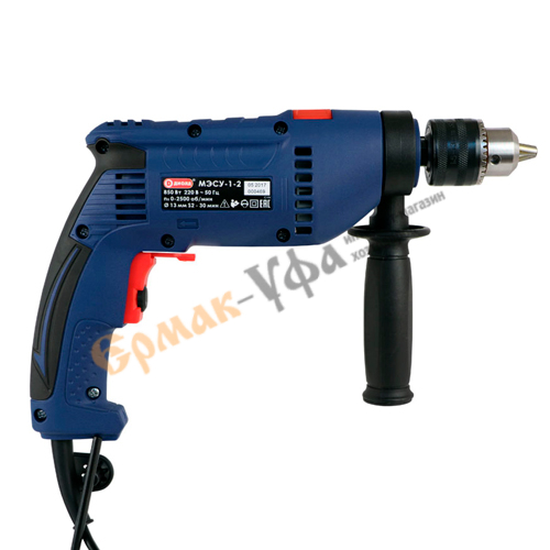 Дрель ударная 850 Вт, МЭСУ-1-2 ДИОЛД, 2500 об/мин, патрон 13 мм, реверс, 1/10