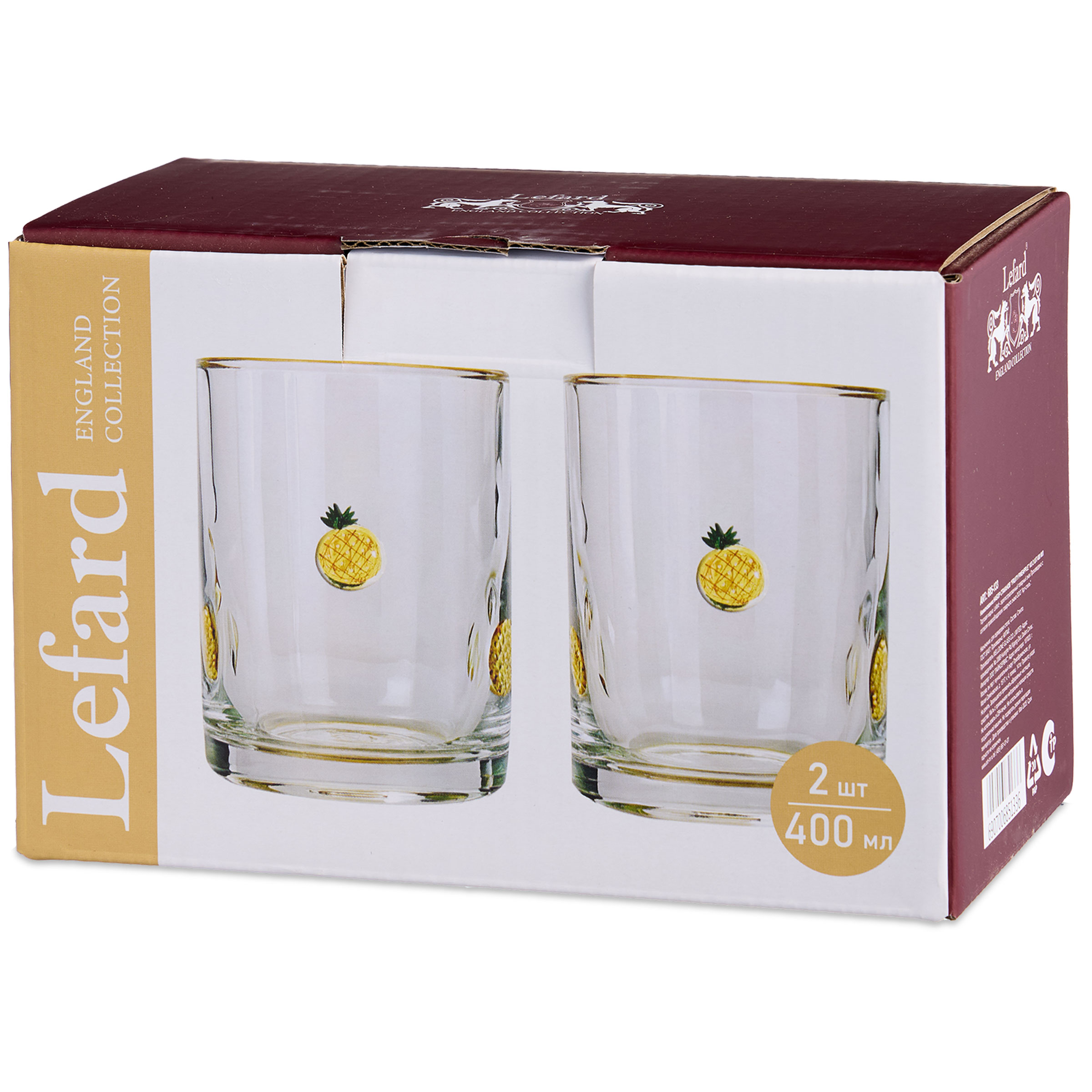 НАБОР СТАКАНОВ, FRUITY PINEAPPLE, ИЗ 2 ШТ. 400 МЛ
