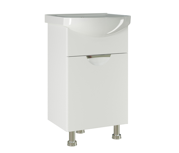 Тумба д/ванной, ЭТЬЕН-50,  ОТДЕЛЬНО ПРИОБРЕТАЕТСЯ РАКОВИНА под раковину Элеганс 50, Rosa, ПВХ, раковина в комплект не входит