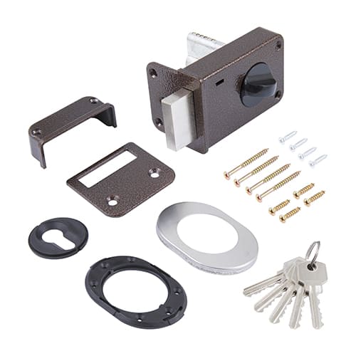 Замок накладной Омега ЗН1-1 ЗАЗ, медь, 1/20