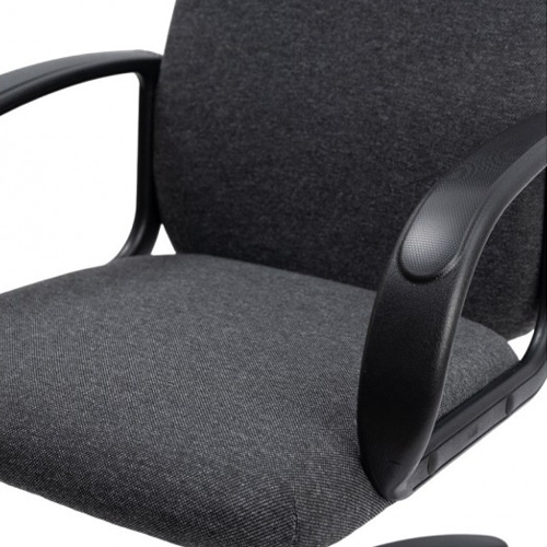 Кресло офисное, компьютерное TRON С1 ткань рогожка Standard, хром, серый