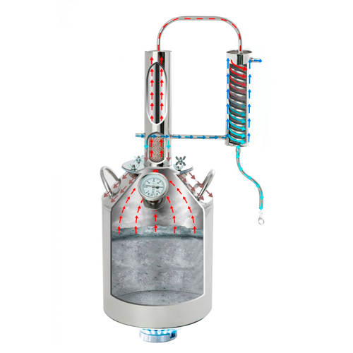 Дистиллятор бытовой Алковар КрепышОк с банкой 20 л на клампе 2 дюйма
