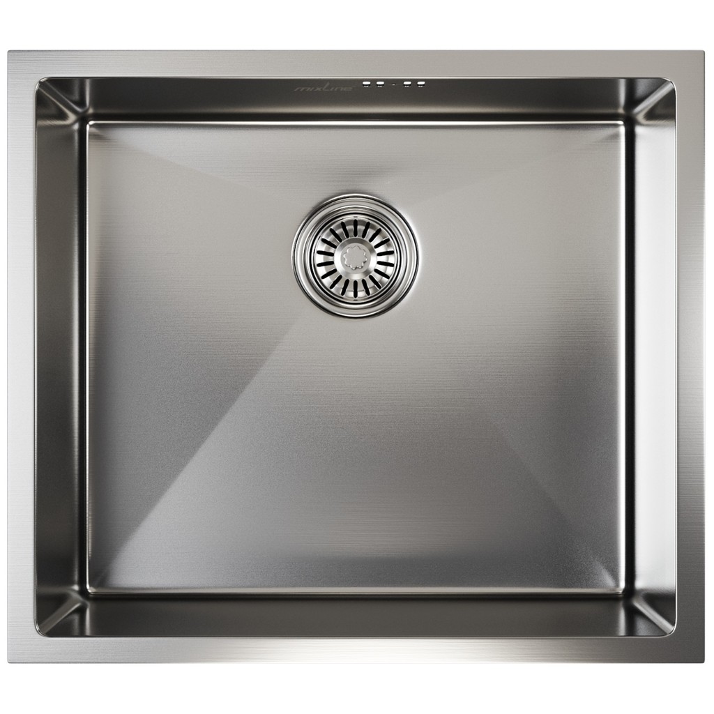 Мойка подст.монтаж 50х44, 3, 0 вып 3 1/2 MIXLINE PRO 20см с сифоном, сатин