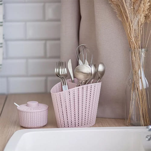 Сушилка для столовых приборов ВЯЗАНИЕ, чайная роза, 1/24