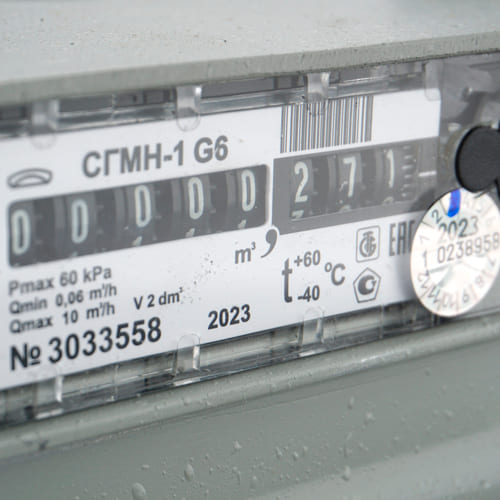 Счетчик газа СГМН-1-2-1 G 6, межос. расст. 200мм, левый резьба G1 1/4, Минск, 2025 ГОД, 1/12