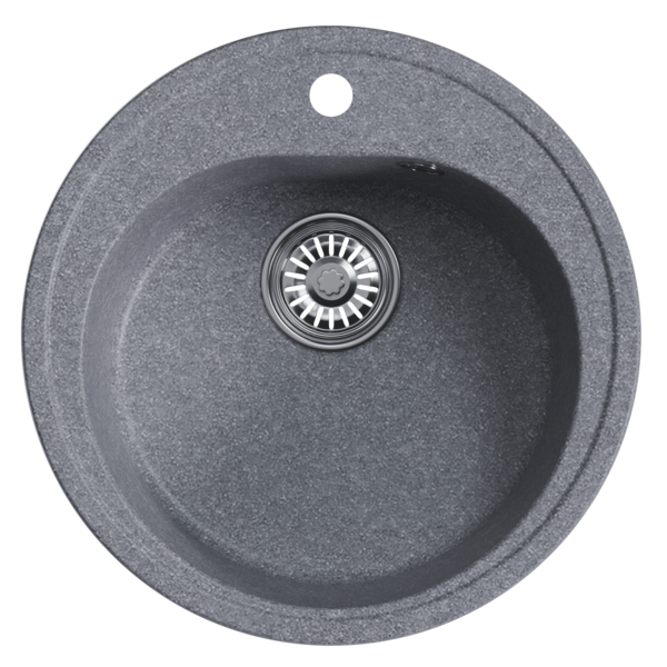 Мойкa ML-GM11 круглая, графит, 342, 500мм, глуб. чаши 180 NEW