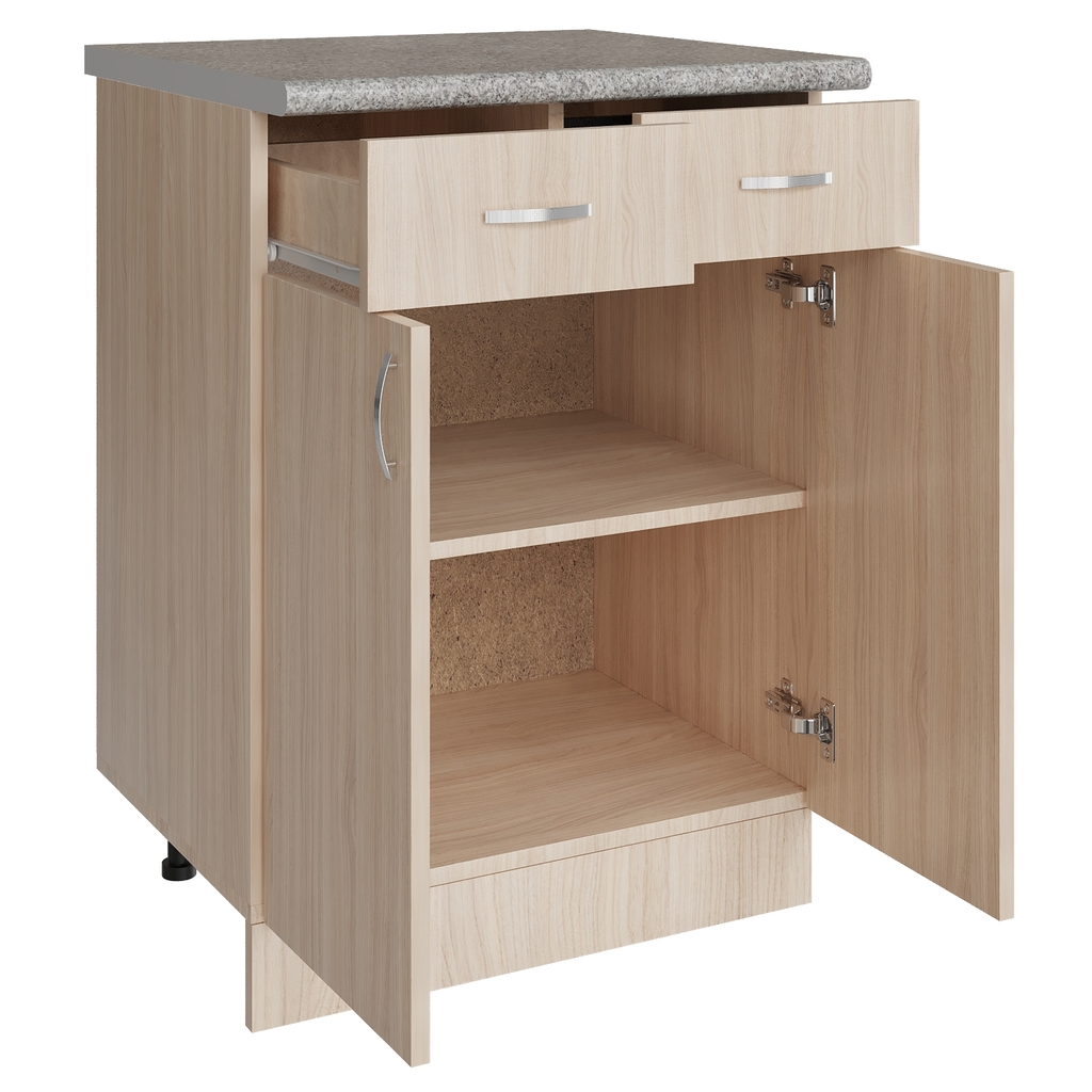 Стол разделочный 60 венге светлое, 2 ящика