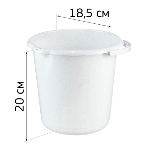 Ведро 3 л IDEA 2428, мраморное