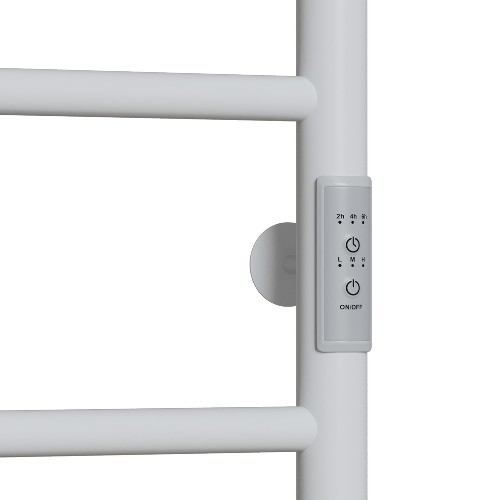 Полотенцесушитель MIXLINE VEGA 60х50, таймер, 201 Вт, 4 перекладины электрический БЕЛЫЙ