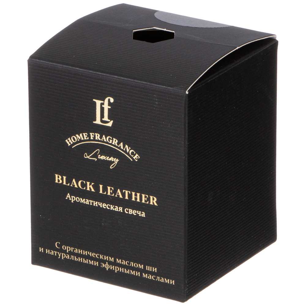 СВЕЧА АРОМАТИЗИРОВАННАЯ В СТАКАНЕ, BLACK LEATHER, 6*7, 5 СМ