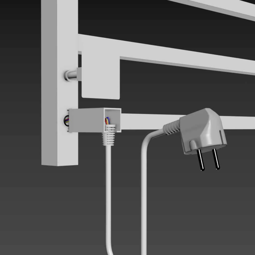 Полотенцесушитель MIXLINE FORTUNE 80х50, таймер, 425 Вт, 8 перекладин электрический БЕЛЫЙ