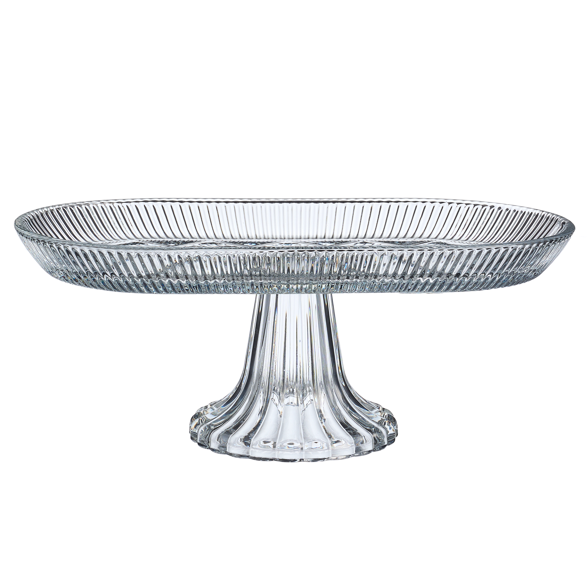 БЛЮДО НА НОЖКЕ ОВАЛЬНОЕ 28*14*12 СМ