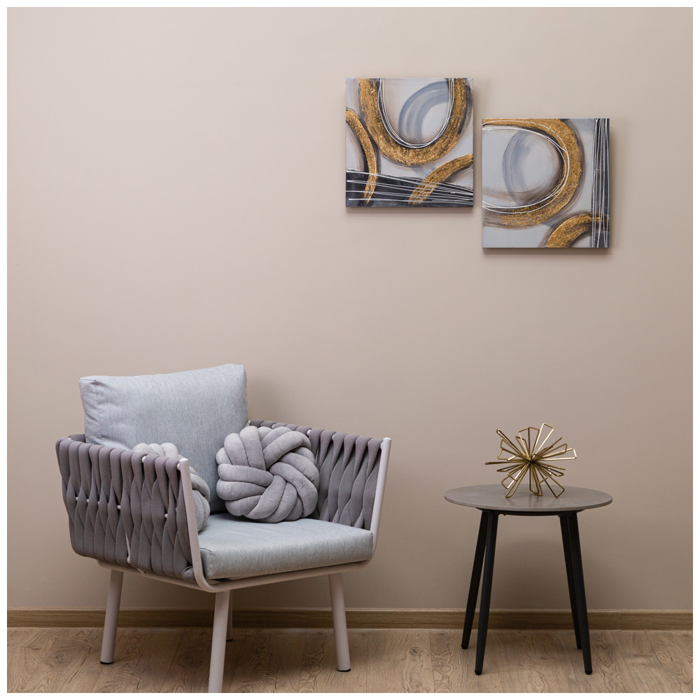 Комплект из 2-х картин, ЗОЛОТАЯ АБСТРАКЦИЯ, 40Х40*2, 5 см, каждая