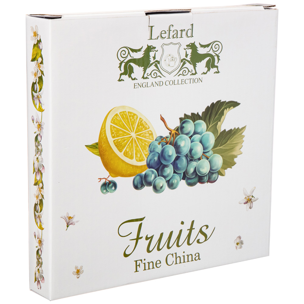 НАБОР ТАРЕЛОК ЗАКУСОЧНЫХ LEFARD, ФРУКТЫ, 2 ШТ. 20, 5 СМ, КОР=24НАБ.