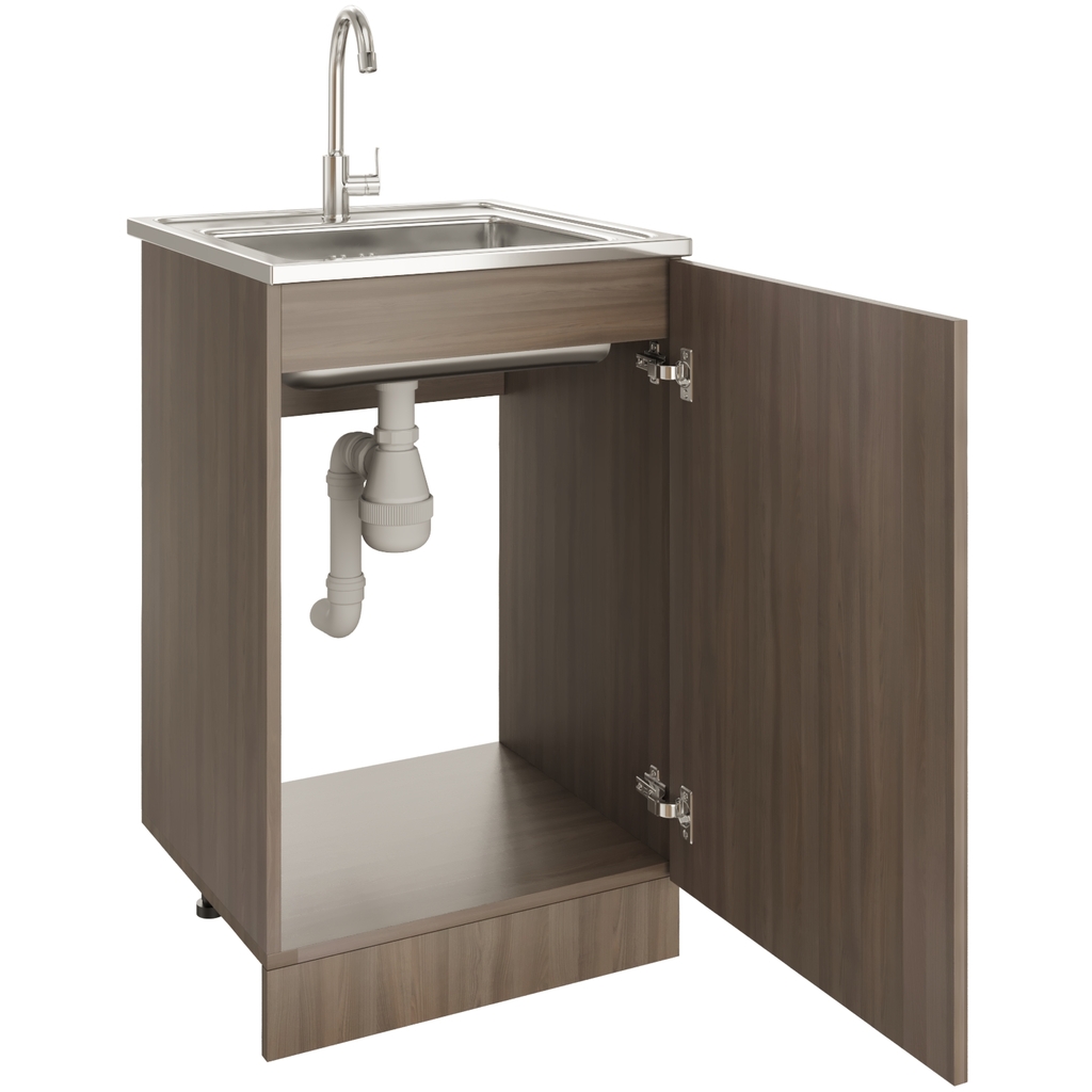 Тумба 50 ЛДСП шимо/ясень темный, ОТДЕЛЬНО ПРИОБРЕТАЕТСЯ МОЙКА