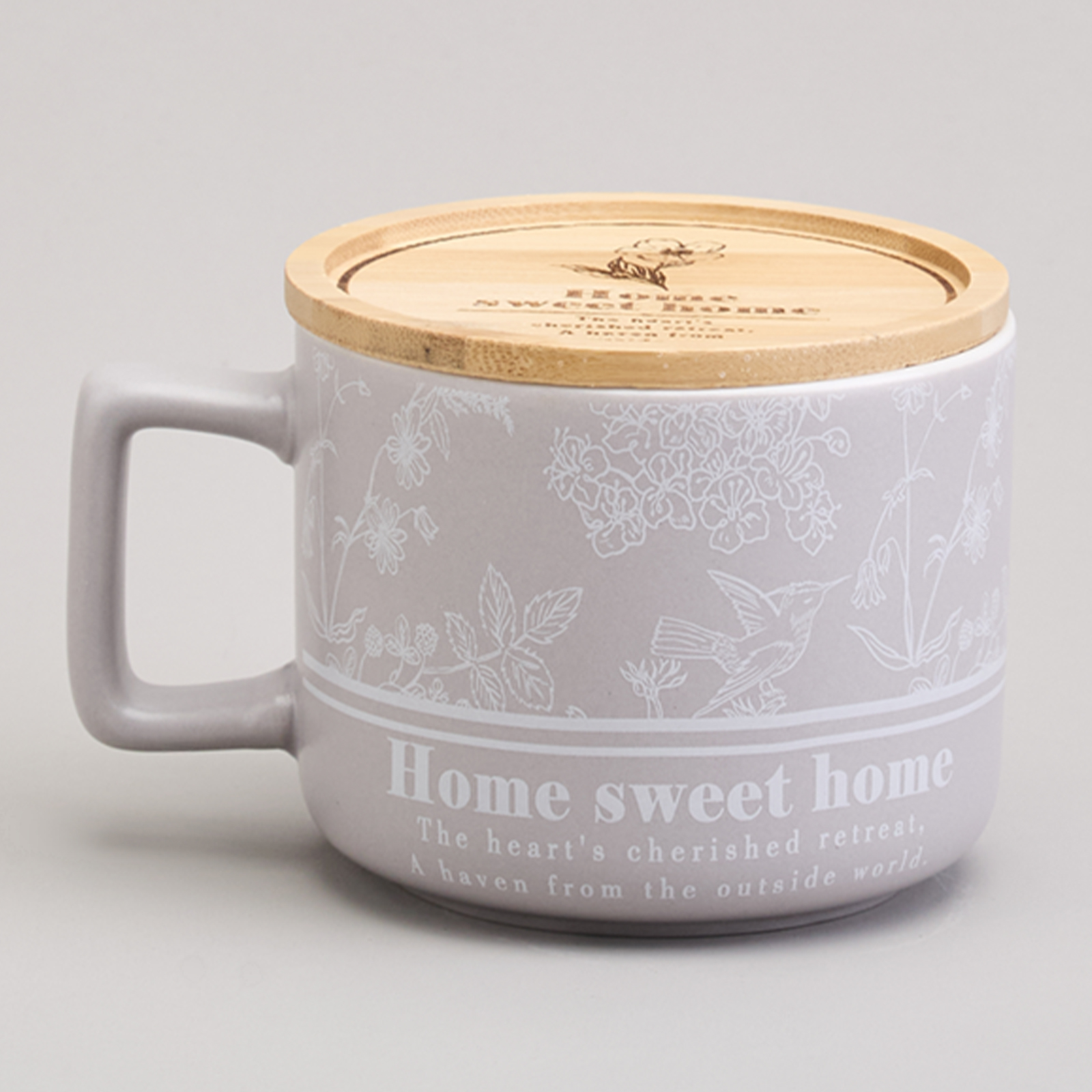 КРУЖКА LEFARD 400МЛ С БАМБУКОВОЙ КРЫШКОЙ, LOVING FAMILY, 9.6*8CM