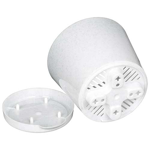 Горшок для цветов 0.75 л Homver Oregano 221602233/01, 120 мм, с прикорневым поливом, мраморный