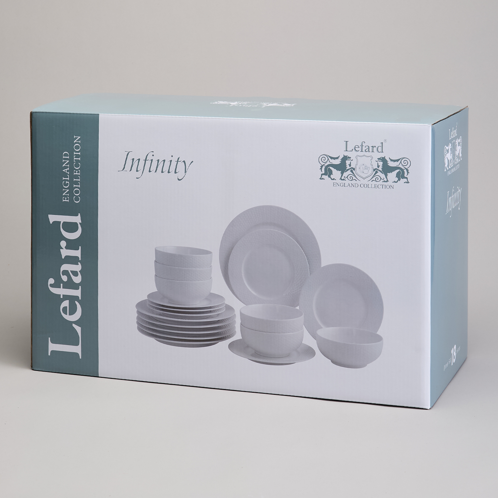 НАБОР ПОСУДЫ ОБЕДЕННЫЙ LEFARD, INFINITY, НА 6 ПЕР. 18 ПР., КОР=1НАБ.