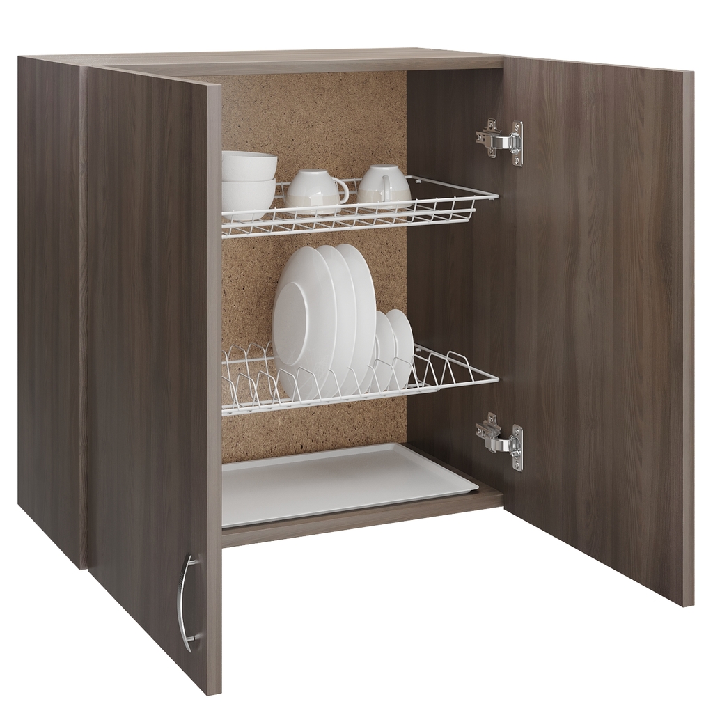 шкаф навесной кухонный с сушкой 60 шимо/ясень темный