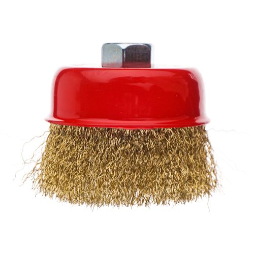 Щетка для УШМ, чашка, 75мм/М14 Барракуда латунь, 1/100