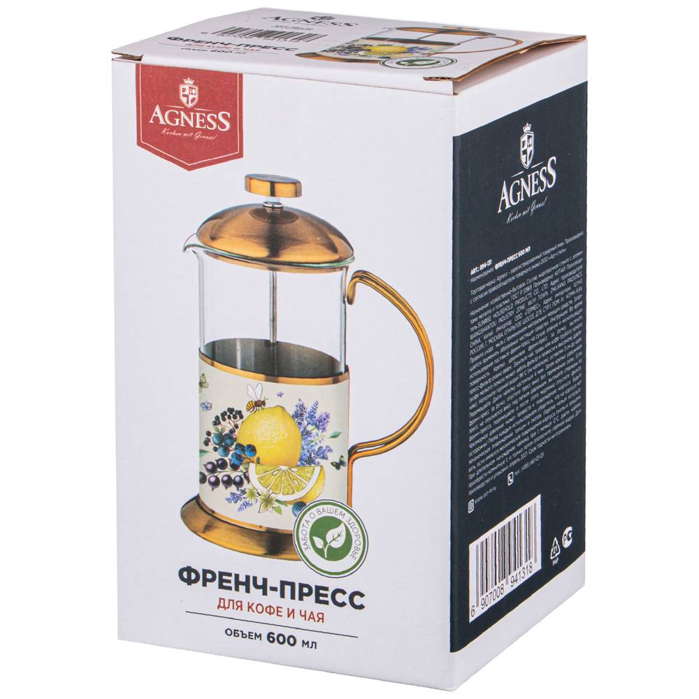 ФРЕНЧ-ПРЕСС AGNESS, ПРОВАНС ЛИМОНЫ, 600 МЛ