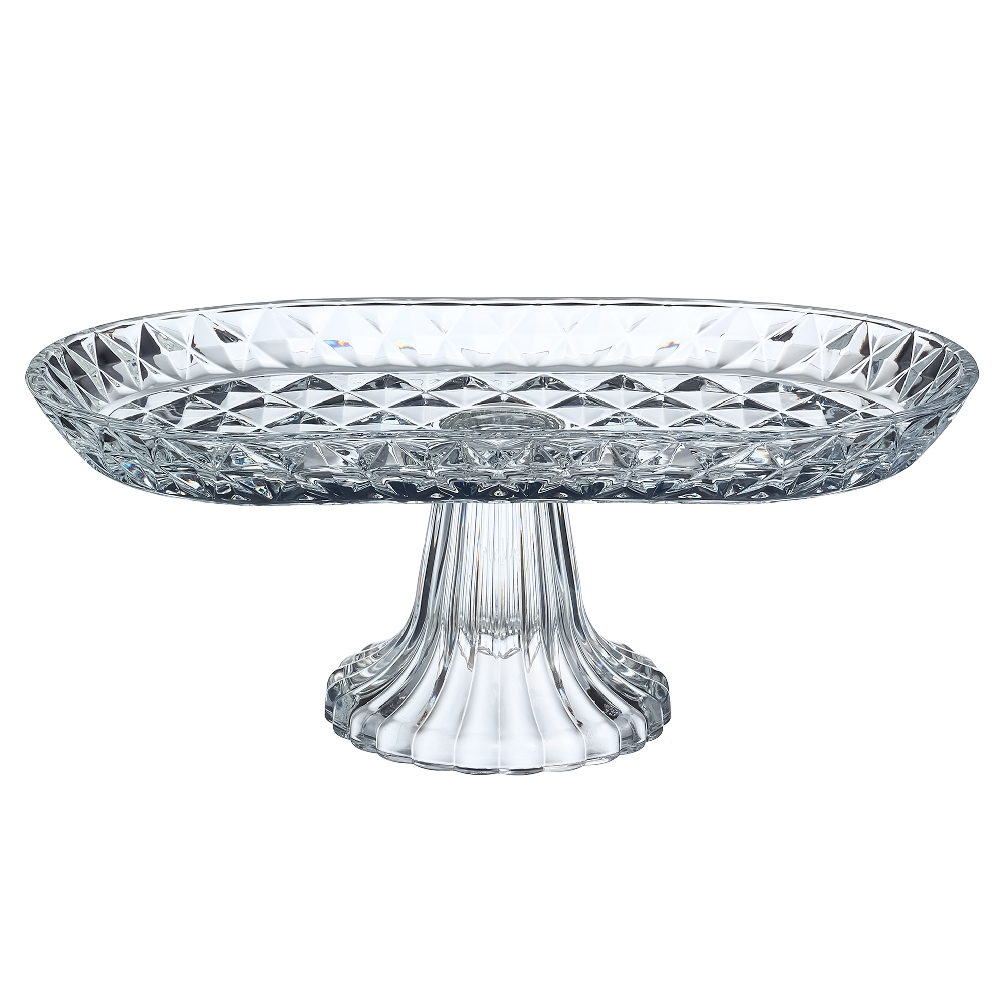 БЛЮДО НА НОЖКЕ ОВАЛЬНОЕ 28*14*12 СМ