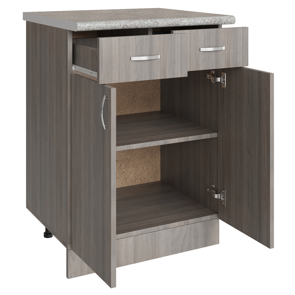 Стол разделочный 60 шимо/ясень светлый, 2 ящика