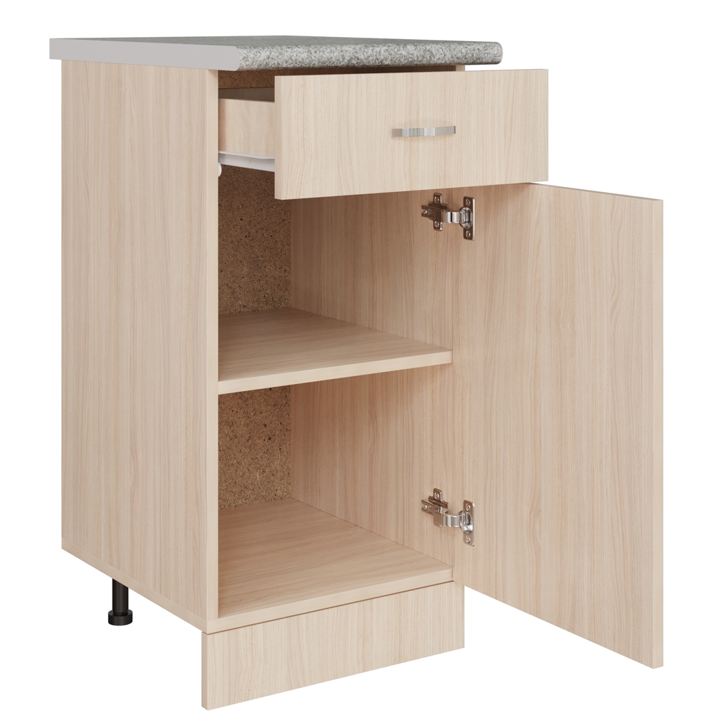 Стол разделочный 40 венге светлое, дуб млечный, 1 ящик