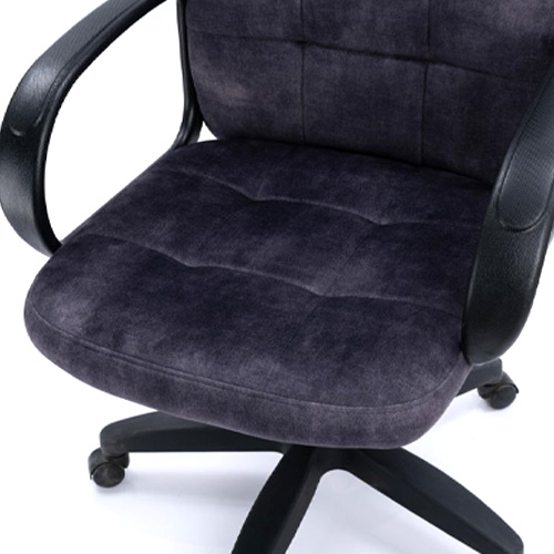 Кресло офисное, компьютерное TRON V1 велюр Prestige, 68х52х51.5 см, темно-серый