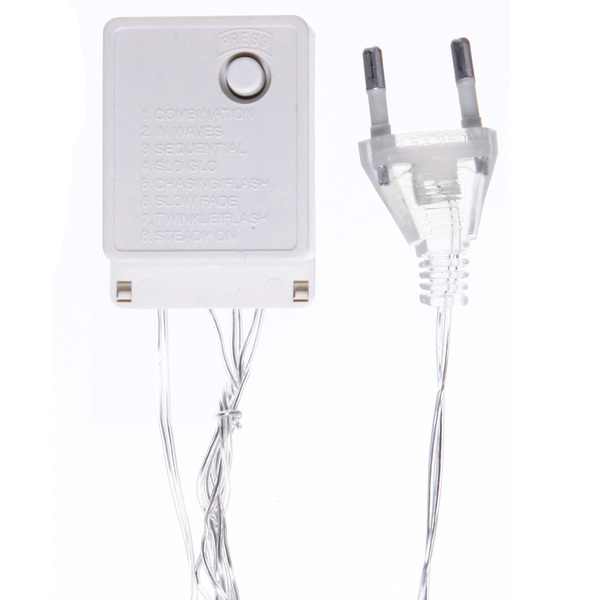 Гирлянда для дома БАХРОМА ш1,5м* в30/50см 48 ламп LED, прозрачн.провод, 8 реж, IP-20, Синий