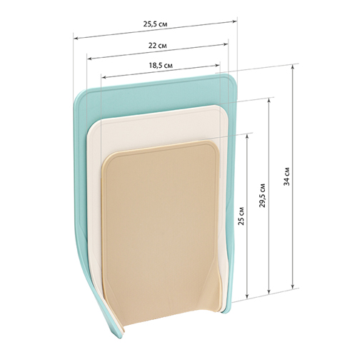 Набор разделочных досок IDEA ТРИНИТИ М 1581, микс, разноцветный