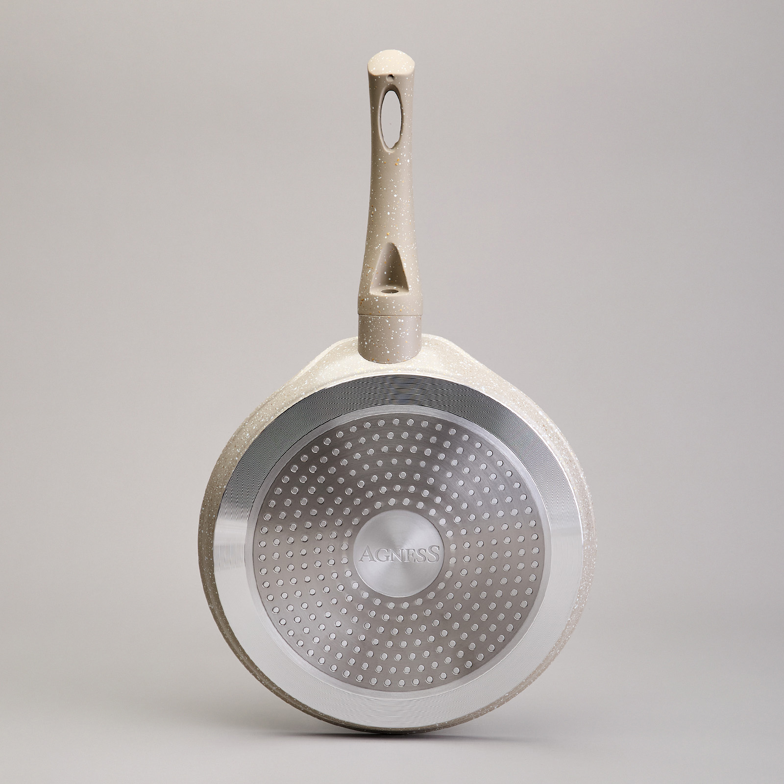 СКОВОРОДА БЛИННАЯ AGNESS С АНТИПРИГАРНЫМ ПОКРЫТИЕМ, LATTE,  22Х2СМ, ИНДУКЦИОННОЕ ДНО
