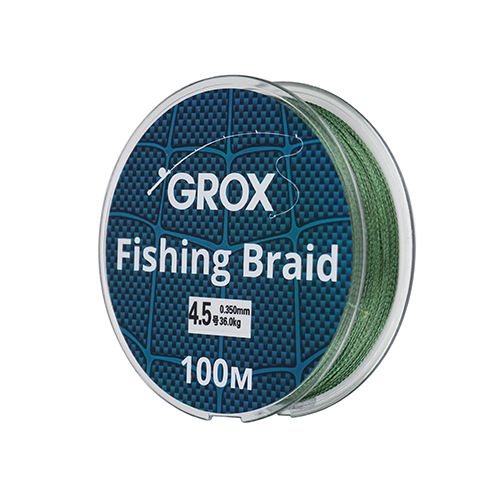 Плетенный шнур для рыбалки леска плетенка GROX 4X 0,35х100м 36,0кг, 1/300