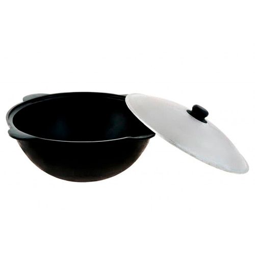 Казан Магнат Узбекский чугунный 22 л круглое дно, 1/1