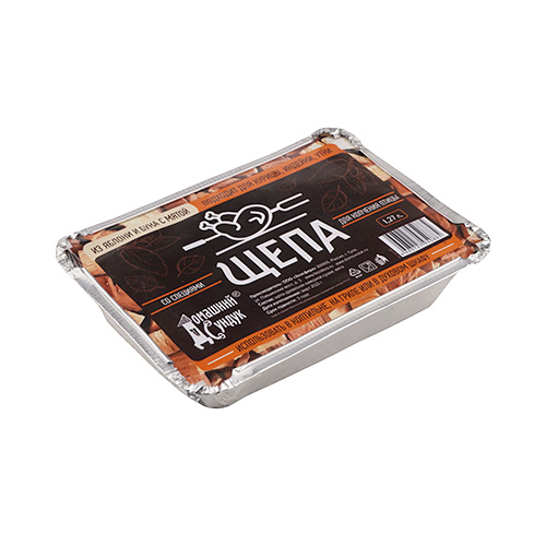 Щепа для копчения Птицы со специями в лотке, яблоня и бук с мятой, 1,27л Домашний сундук, 9/18