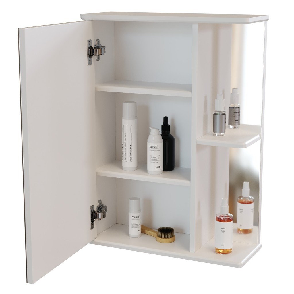 Зеркальный шкаф, Стандарт-50, левый без подсветки, ПВХ