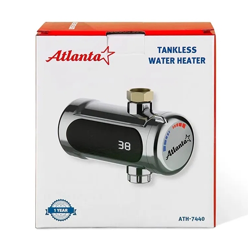 Кран мгновенного нагрева АТЛАНТА АТН-7440 серебро, 1/10