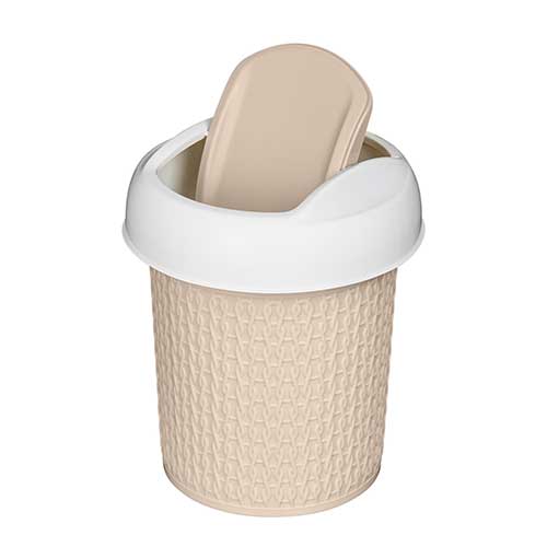 Контейнер для мусора 1 л Velvet 221301727/01, круглый, бежевый