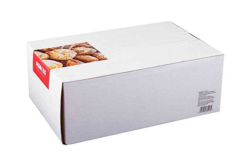 ХЛЕБНИЦА AGNESS, NATIVE, ДЕРЕВЯННАЯ С ПЛАСТИКОВОЙ КРЫШКОЙ 36*26*20 СМ, КОР=4ШТ.