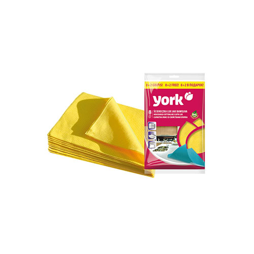 Салфетка сверхвлаговпитывающая 35х50см, набор 8+2 шт, Люкс YORK, 1/18