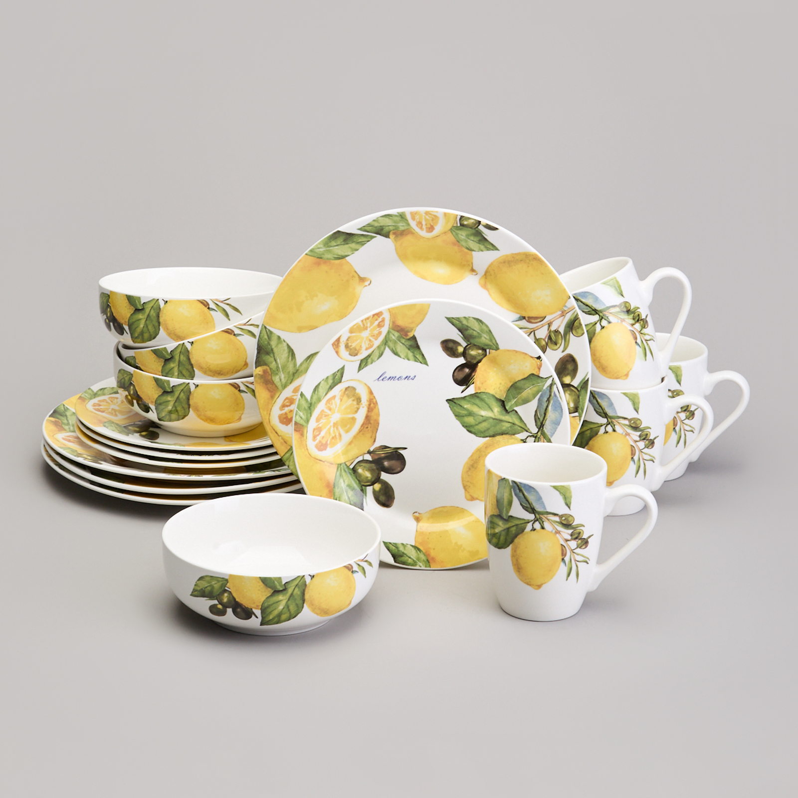 НАБОР ПОСУДЫ ОБЕДЕННЫЙ LEFARD, ЛЕМОН ТРИ, НА 4 ПЕР. 16 ПР., КОР=2НАБ.