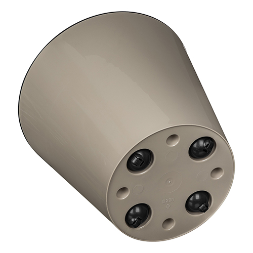 Горшок для цветов 16 л Homver Rosemary 221600427/01, 330 мм, с дренажной вставкой, на колесиках, бежевый