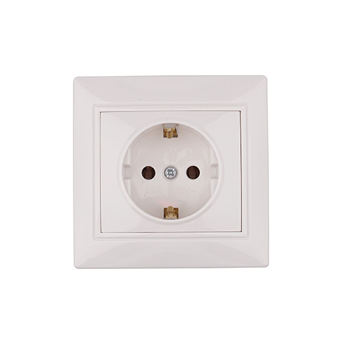 Розетка СП 1-местн с/з 16А Smartbuy 250В белая, SBE-01w-16-S1-Z, Венера, 1/200