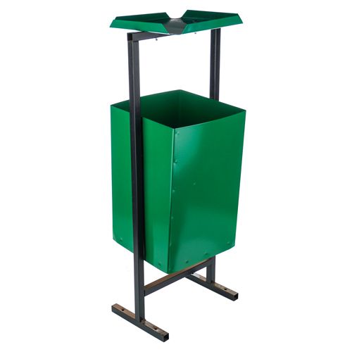 Урна металл поворотная квадратная с пепельницей У-2 24л в коробке, 1/1