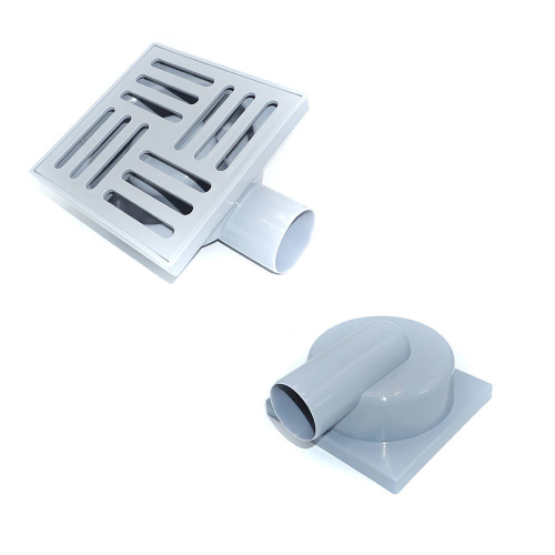 Трап с гориз. спуском 50 АНИ 50 пластик. решетка 150*150 ТА5110, 1/20