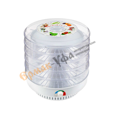 Сушилка эл. для овощей, фруктов ВЕТЕРОК ЭСОФ-0,5/220-03ПП 5 поддонов прозр. , 1/4